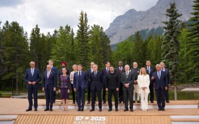 La presidenta Claudia Sheinbaum en la cumbre del G7