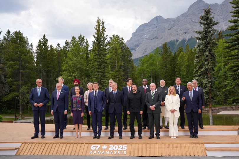 La presidenta Claudia Sheinbaum en la cumbre del G7