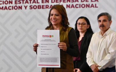 La Dra. Fabiola Alanis Samano, realiza su registro para contender por la coordinación de los comités de defensa de la transformación y la soberanía en el estado de Michoacán.